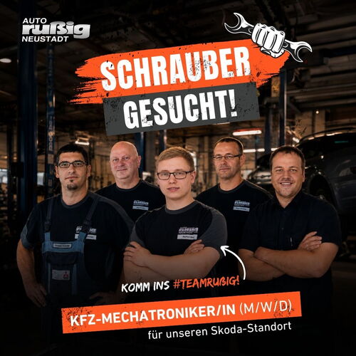 Schrauber gesucht - Grafik eines Mannes in Latzhose, mit großem Schraubenschlüssel über die Schulter gelegt.