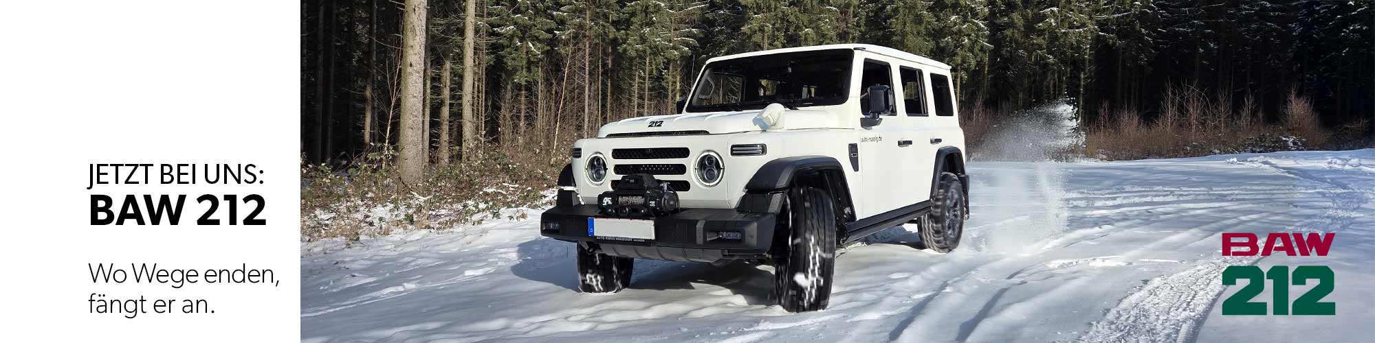 Der neue BAW 212 bei einer Probefahrt im Schnee