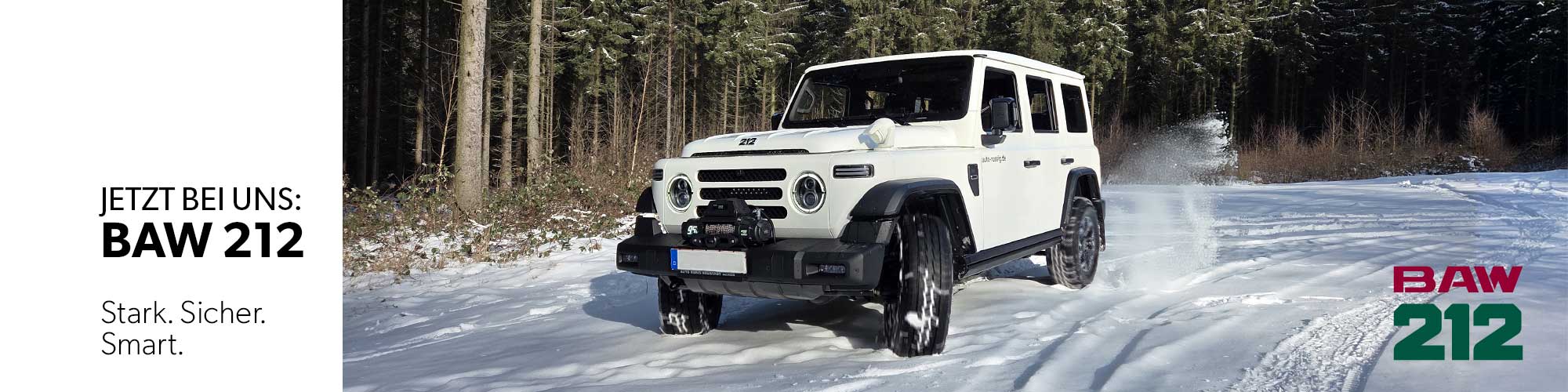 Der neue BAW 212 bei einer Probefahrt im Schnee